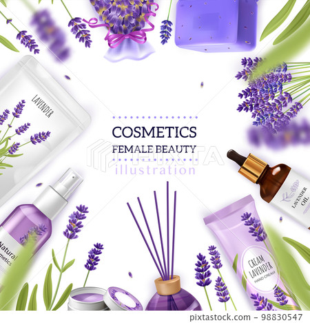 Realistic Lavender Frame Realistic Lavender Frame 98830547