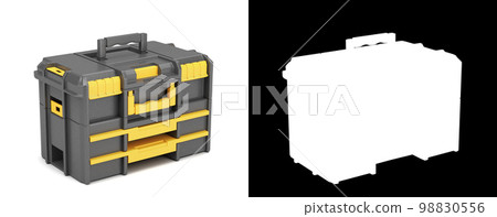 professionsl big tools case 3d render on hite with alpha 98830556