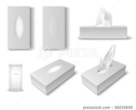 Tissue Packaging Realistic Mockup Tissue Packaging Realistic Mockup 98830698
