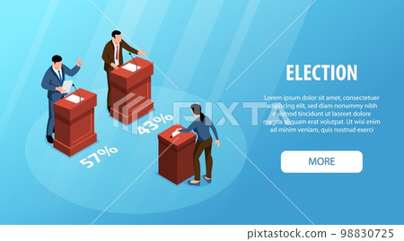 Isometric Elections Banner 98830725