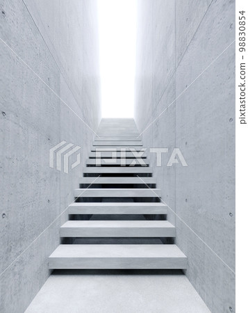 modern staircase in concrete space, 3d rendering 98830854