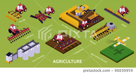 Agriculture Isometric Infographics - Stock Illustration [98830959] - PIXTA