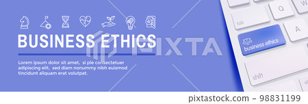 Business and Corporate Ethics Showing Company Values Icon Set- Web Header Banner Business and Corporate Ethics Showing Company Values Icon Set- Web Header Banner 98831199