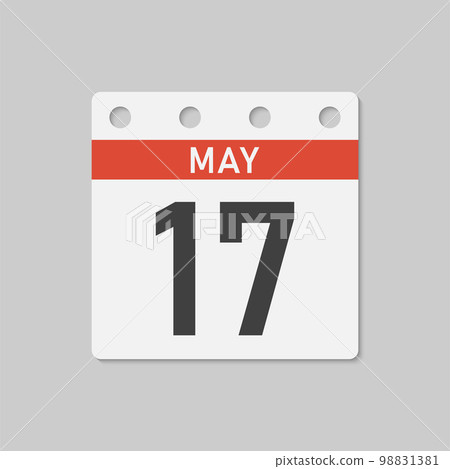 Icon page calendar day - 17 May Icon page calendar day - 17 May 98831381