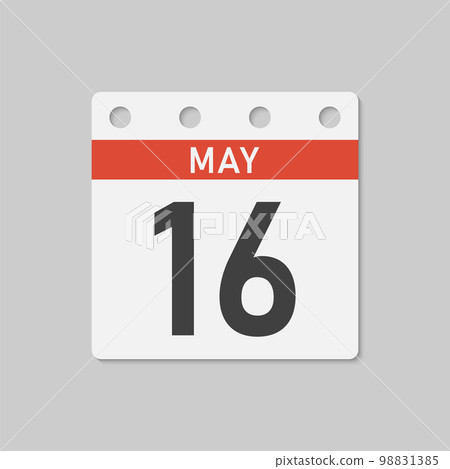Icon page calendar day - 16 May Icon page calendar day - 16 May 98831385