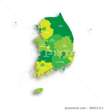 South Korea political map of administrative divisions South Korea political map of administrative divisions 98832311