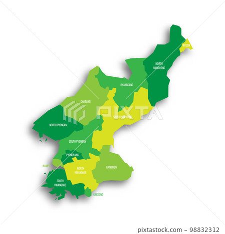 North Korea political map of administrative divisions 98832312