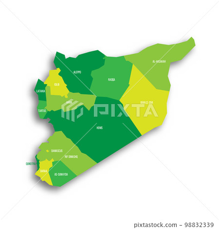Syria political map of administrative divisions Syria political map of administrative divisions 98832339