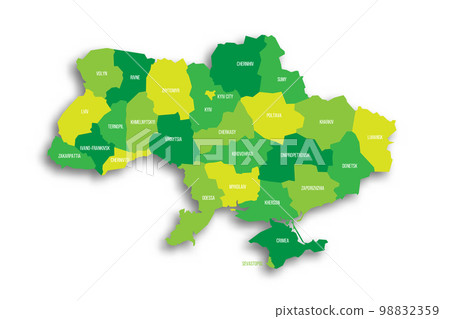 Ukraine political map of administrative divisions 98832359