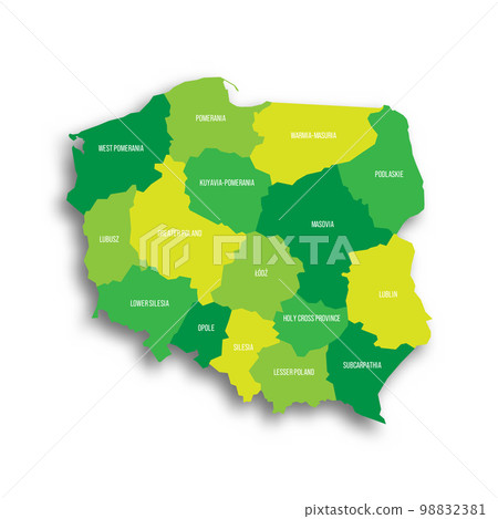 Poland political map of administrative divisions Poland political map of administrative divisions 98832381