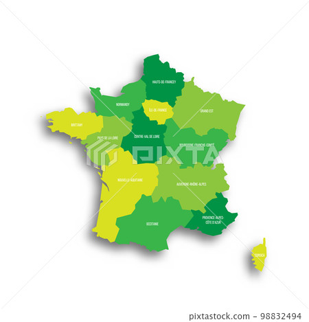 France political map of administrative divisions France political map of administrative divisions 98832494