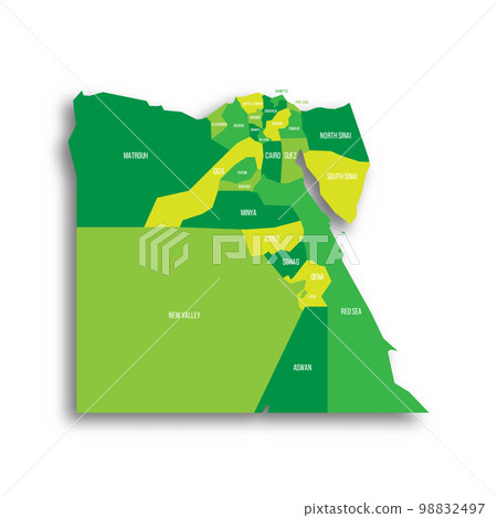Egypt political map of administrative divisions Egypt political map of administrative divisions 98832497