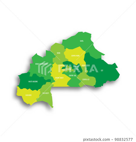 Burkina Faso political map of administrative divisions Burkina Faso political map of administrative divisions 98832577