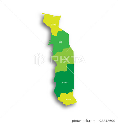 Togo political map of administrative divisions Togo political map of administrative divisions 98832600