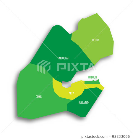 Djibouti political map of administrative divisions Djibouti political map of administrative divisions 98833066