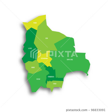 Bolivia political map of administrative divisions Bolivia political map of administrative divisions 98833091