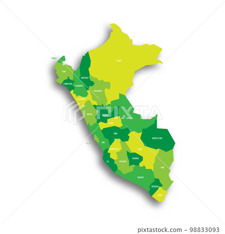 Peru political map of administrative divisions 98833093