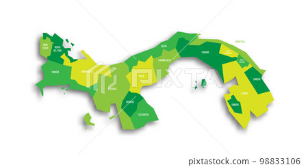 Panama political map of administrative divisions 98833106