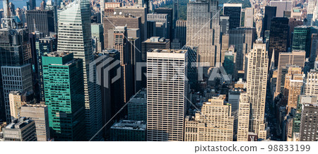New York skyscrapers in Midtown Manhattan, panoramic view 98833199
