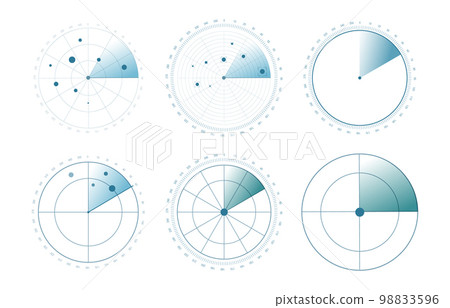 Radar screen background. Vector sonar 98833596
