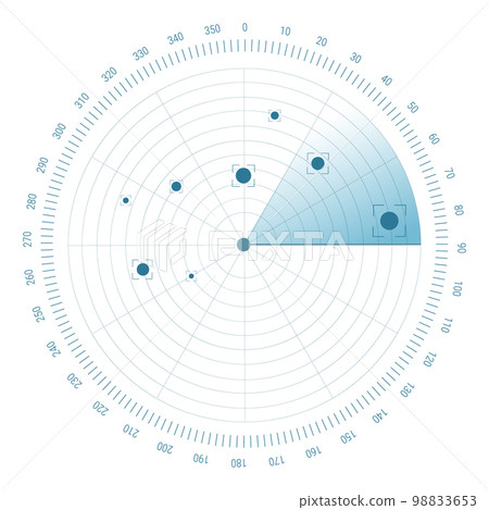 Radar screen background. Vector sonar 98833653