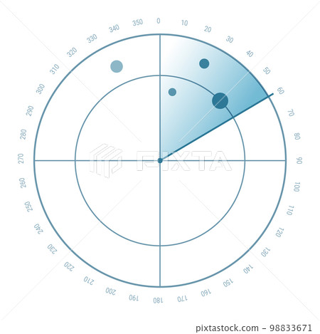 Radar screen background. Vector sonar 98833671