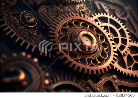 Mechanical gears mechanics. Generative Ai. Mechanical gears mechanics. Generative Ai. 98834506