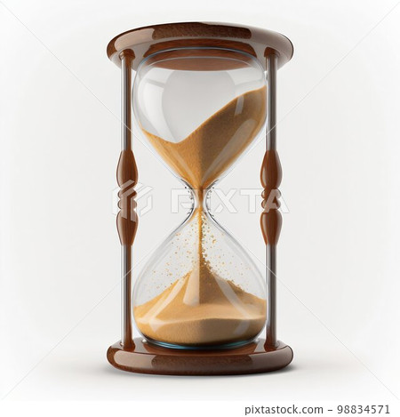 Hourglass illustration on white background. Generative Ai Hourglass illustration on white background. Generative Ai 98834571