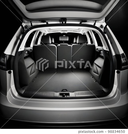 Car open empty trunk. Generative AI 98834650