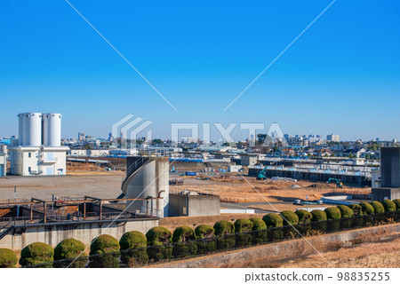 Scenery near the Okubo Water Purification Plant toward Shintoshin Saitama City Scenery near the Okubo Water Purification Plant toward Shintoshin Saitama City 98835255