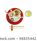 japanese food set leg crab isolated white background  98835442