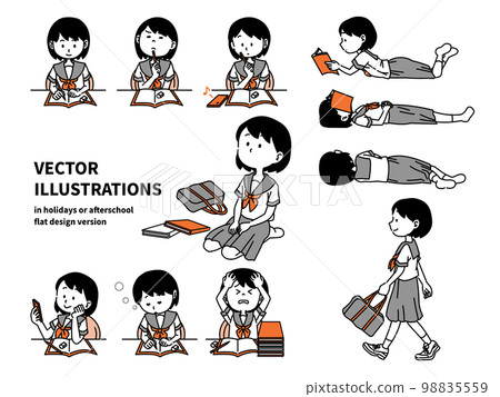 Student study uniform girl summer Student study uniform girl summer 98835559