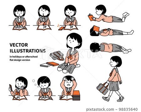 Student study uniform female winter 98835640
