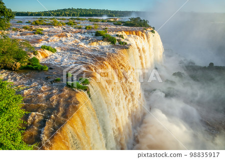 Iguacu falls on Argentina Side from southern Brazil side, South America Iguacu falls on Argentina Side from southern Brazil side, South America 98835917