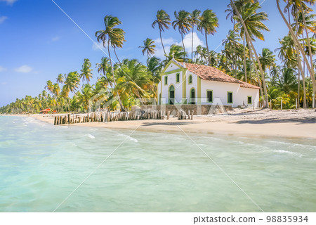 Carneiros Beach and Chapel in Pernambuco, Northeastern Brazil, South America 98835934