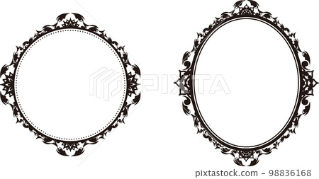 gothic circle, oval frame 98836168