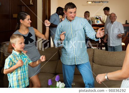 Grand family party - dancing in room at home Grand family party - dancing in room at home 98836292
