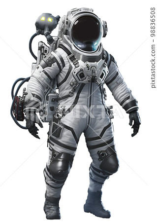 Space suits isolated on transparent background. Ai generated. Space suits isolated on transparent background. Ai generated. 98836508