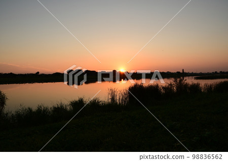 Country sunset swamp Country sunset swamp 98836562