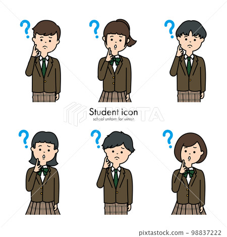 Junior high and high school icon Winter clothes Hatena 98837222