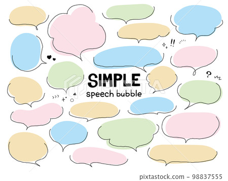 Simple speech bubble set 98837555