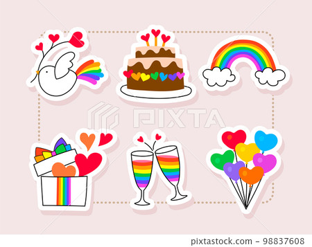 LGBT情人節愛情主題貼圖 98837608