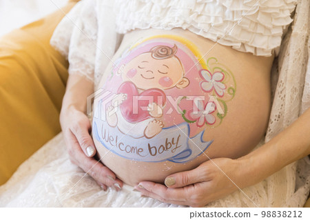 Belly painted pregnant belly maternity paint 98838212