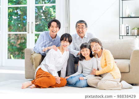 Family three generations parent and child child family lifestyle living 98838429