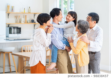 Family three generations parent and child child family lifestyle living 98838437