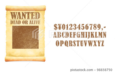 Faded WANTED / Arrangement / Bounty Head Template Illustration (Prize amount and name can be customized) 98838750
