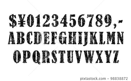 Alphanumeric stamp rubber stamp style vector Stock