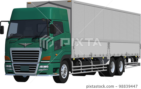 Original large truck, wing van clipping image illustration that does not make you imagine a specific manufacturer Original large truck, wing van clipping image illustration that does not make you imagine a specific manufacturer 98839447