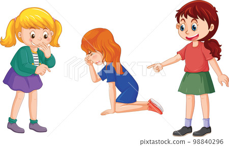 A girl abused by other kids A girl abused by other kids 98840296