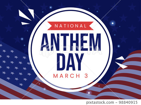 National Anthem Day on March 3 Illustration with United States of America Flag for Web Banner or Landing Page in Flat Cartoon Hand Drawn Template National Anthem Day on March 3 Illustration with United States of America Flag for Web Banner or Landing Page in Flat Cartoon Hand Drawn Template 98840915